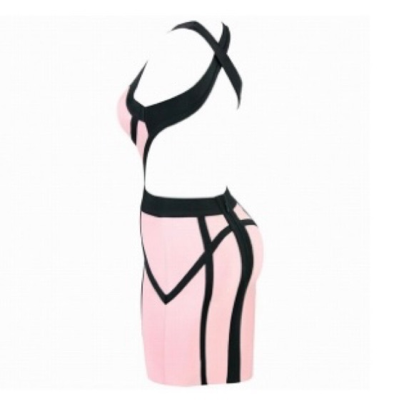 Bodycon Stretch Elasticity Bandage Backless cross ribbon, Sexy dress size XS - Picture 5 of 13